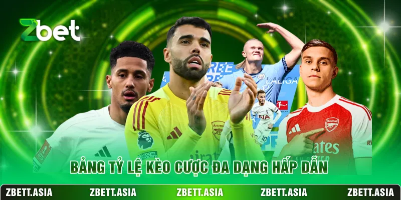Bảng tỷ lệ kèo cược đa dạng hấp dẫn